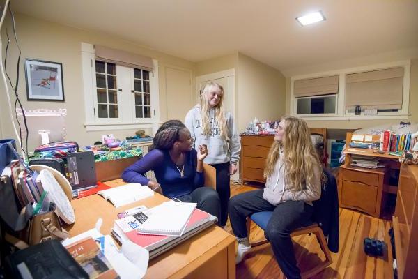 Boarding school students in dorm at Northwood