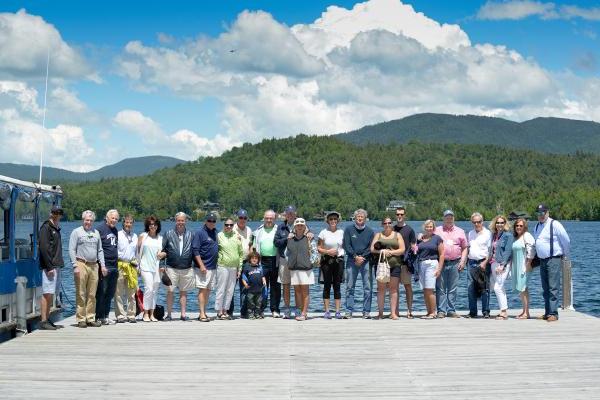 Northwood alumni at the Lake Placid boat dock.